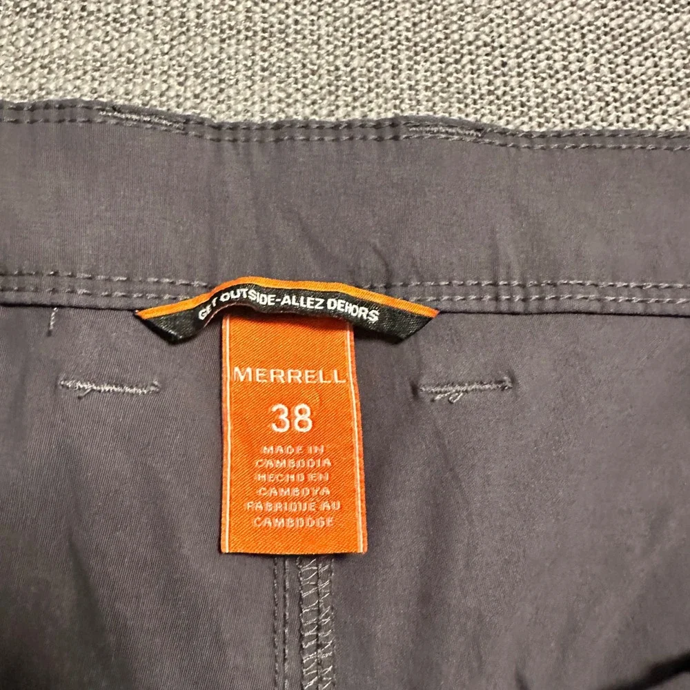 Merrell Hiking Shorts Mens 38 Gray Excellent Lightweight Outdoor Trail Cargo